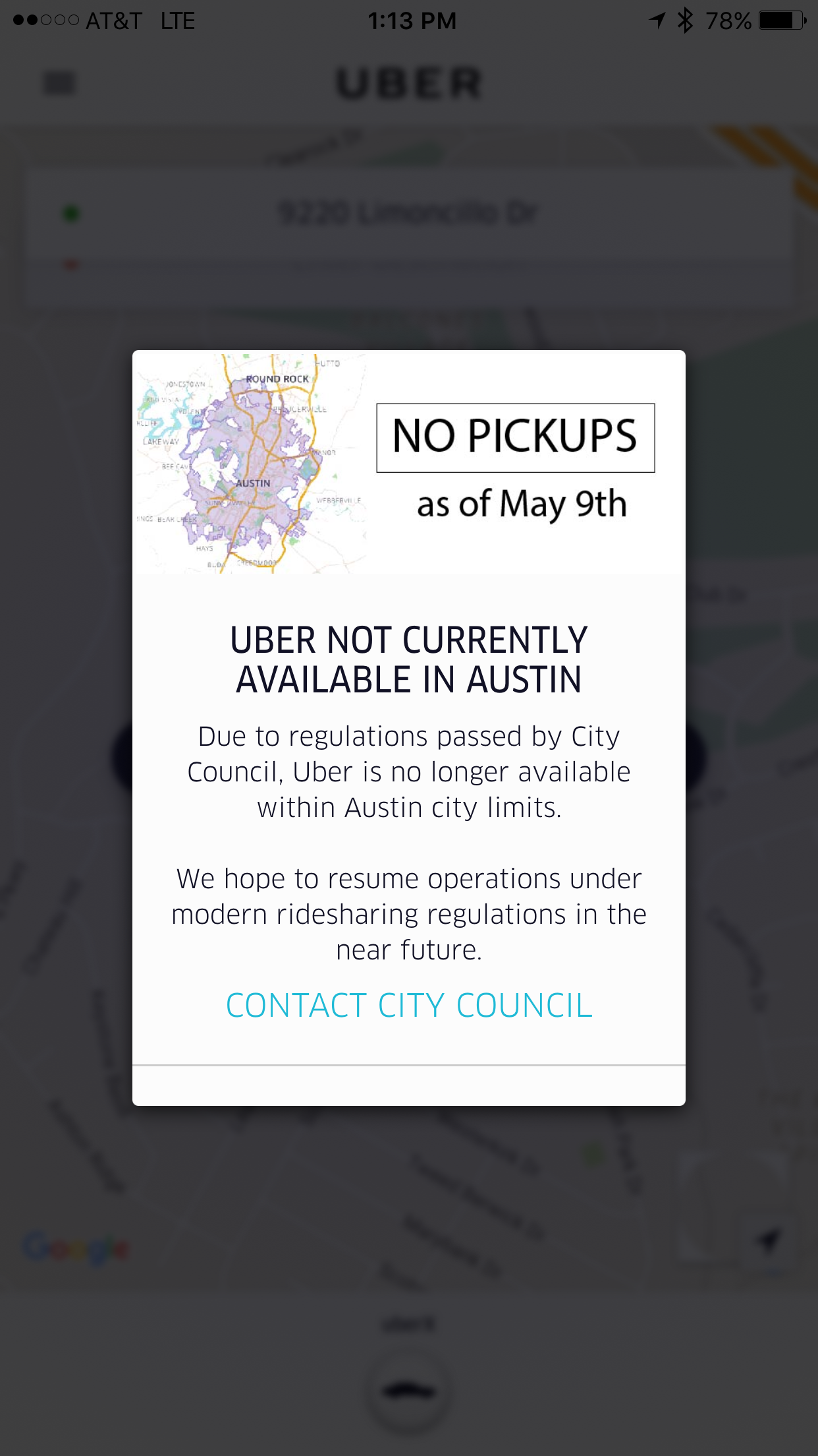 Uber Austin No Pickup
